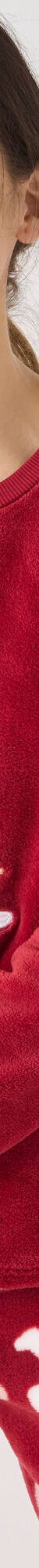 Pyjama "maison", maille polaire toucher peluche (rouge) Pyjama "maison", maille polaire toucher peluche (rouge)